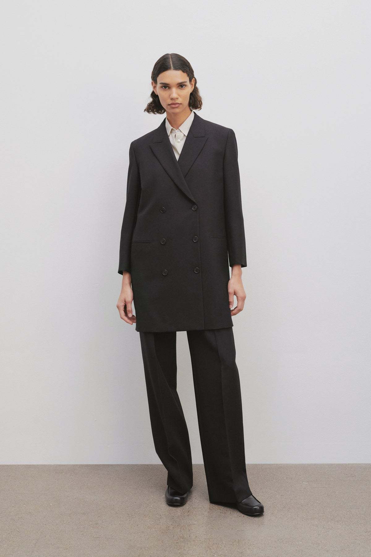 The Row Paride Wool Double-breasted Blazer In Brown