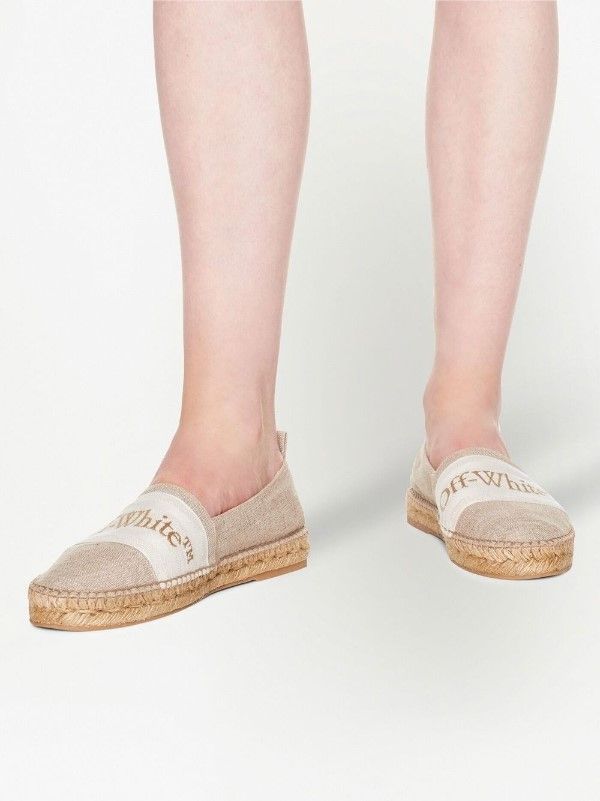 OFF-WHITE BOOKISH CANVAS ESPADRILLES 