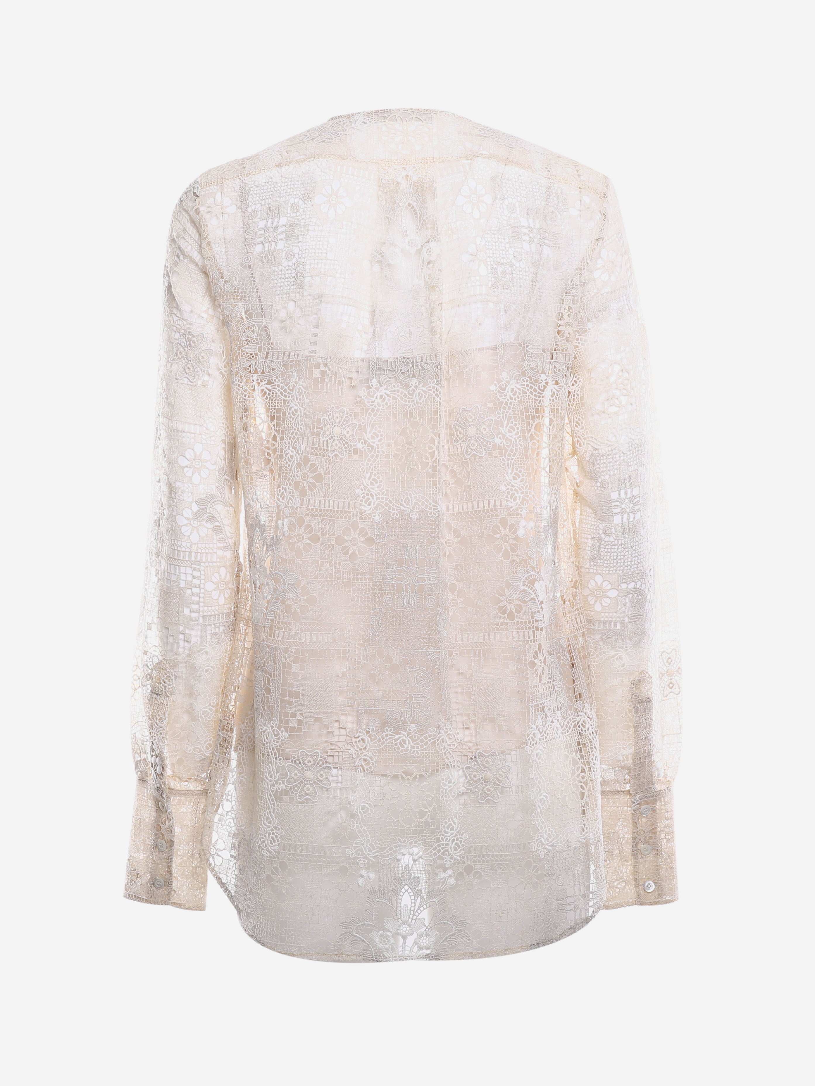 Dior Lace Blouse In Nude