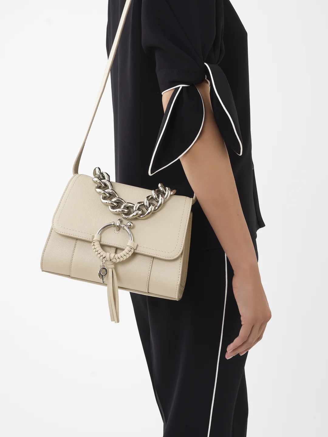 See By Chloé Joan Hanging Satchel Bag In Nude