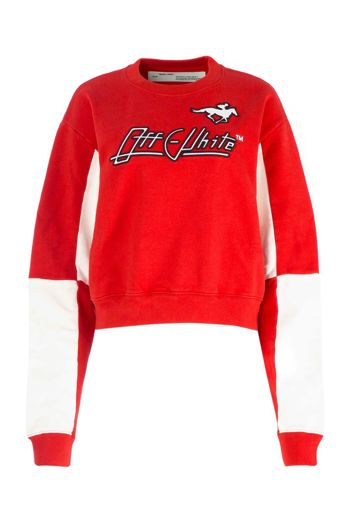 Off-white Printed Pullover In Red