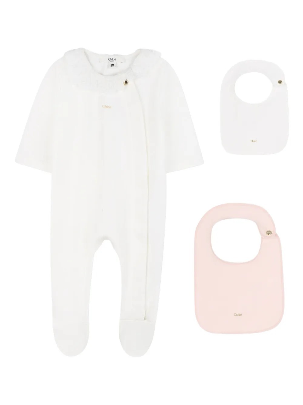 Chloé Babies' Long-sleeved Bodysuit In White