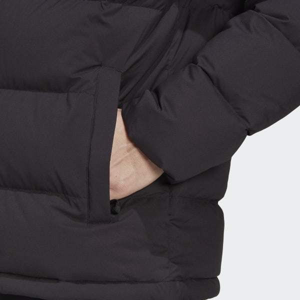 Adidas Originals Black Helionic Down Jacket In Black