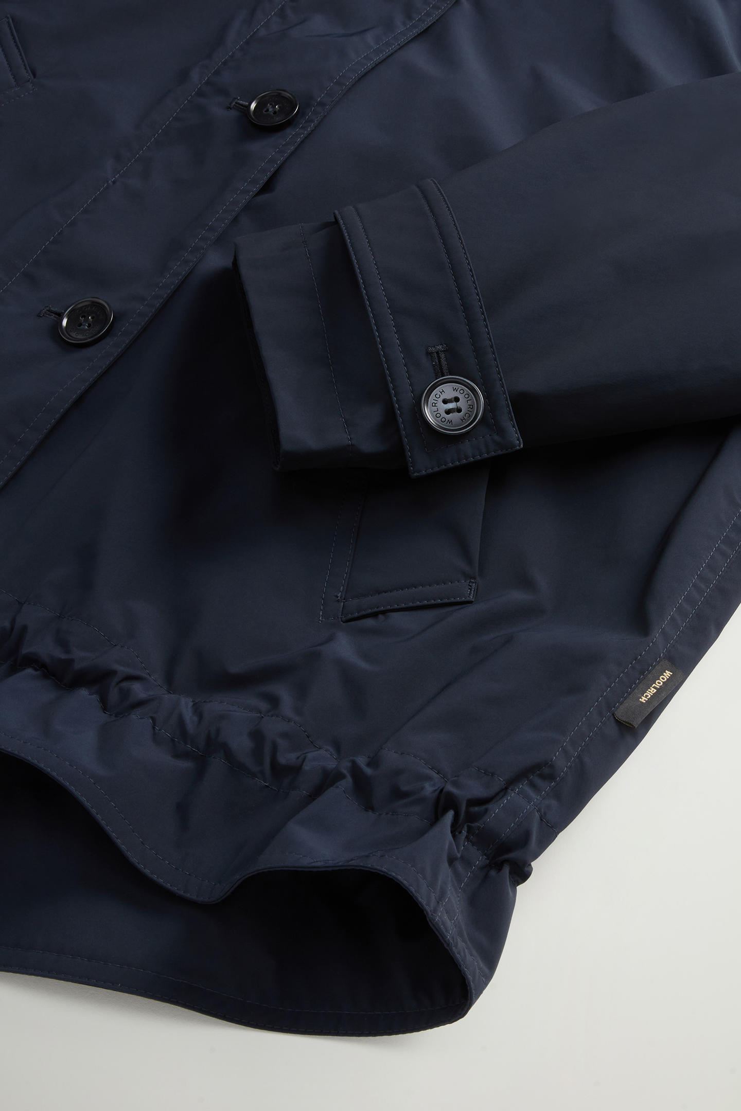 Woolrich Midnight Blue Polyester Jacket In Melton Blue