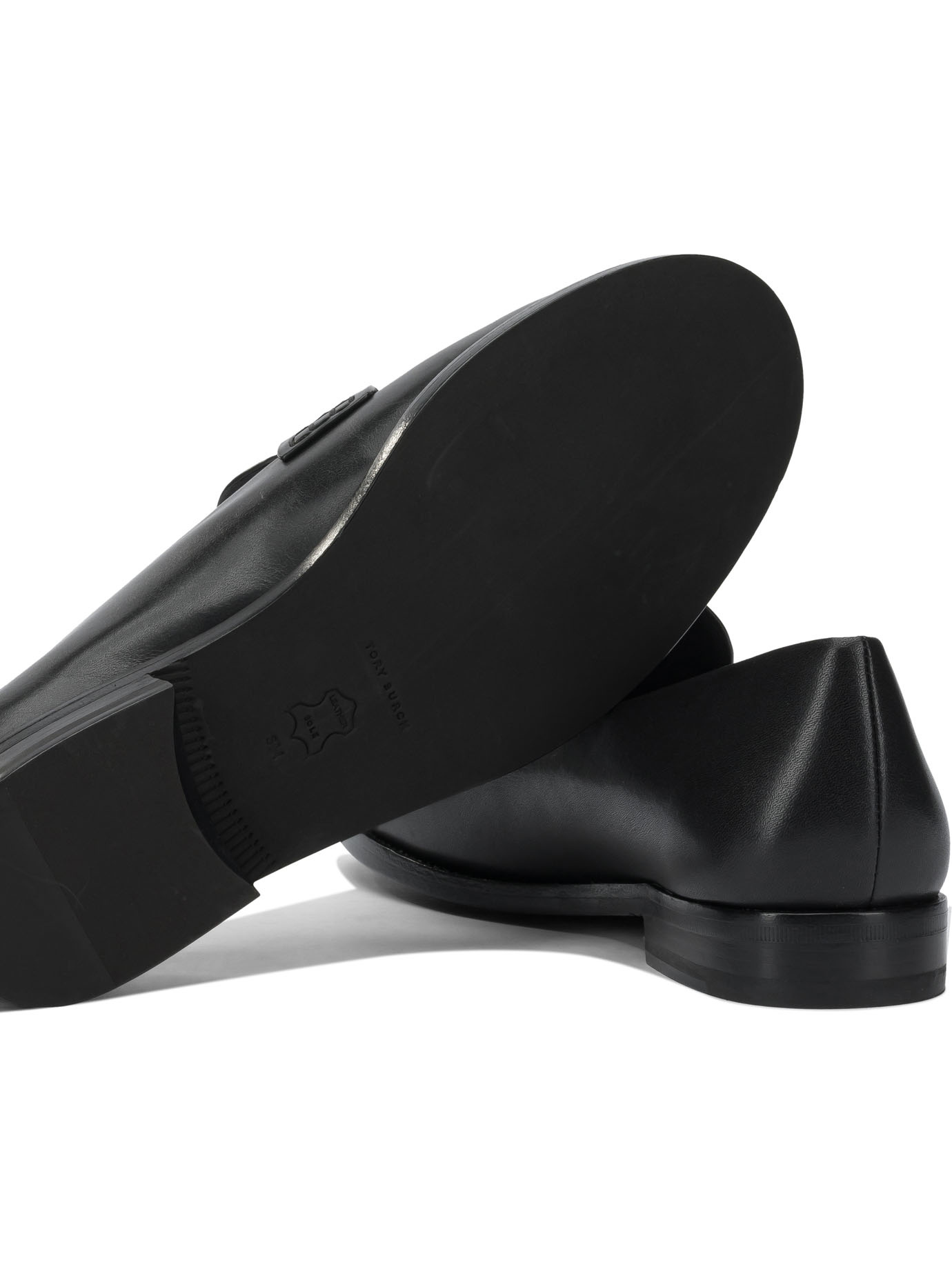 Tory Burch Leather Penny-slot Loafers In Multi