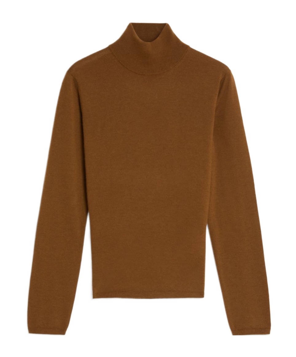 Max Mara Turtleneck Long-sleeved Jumper In Brown