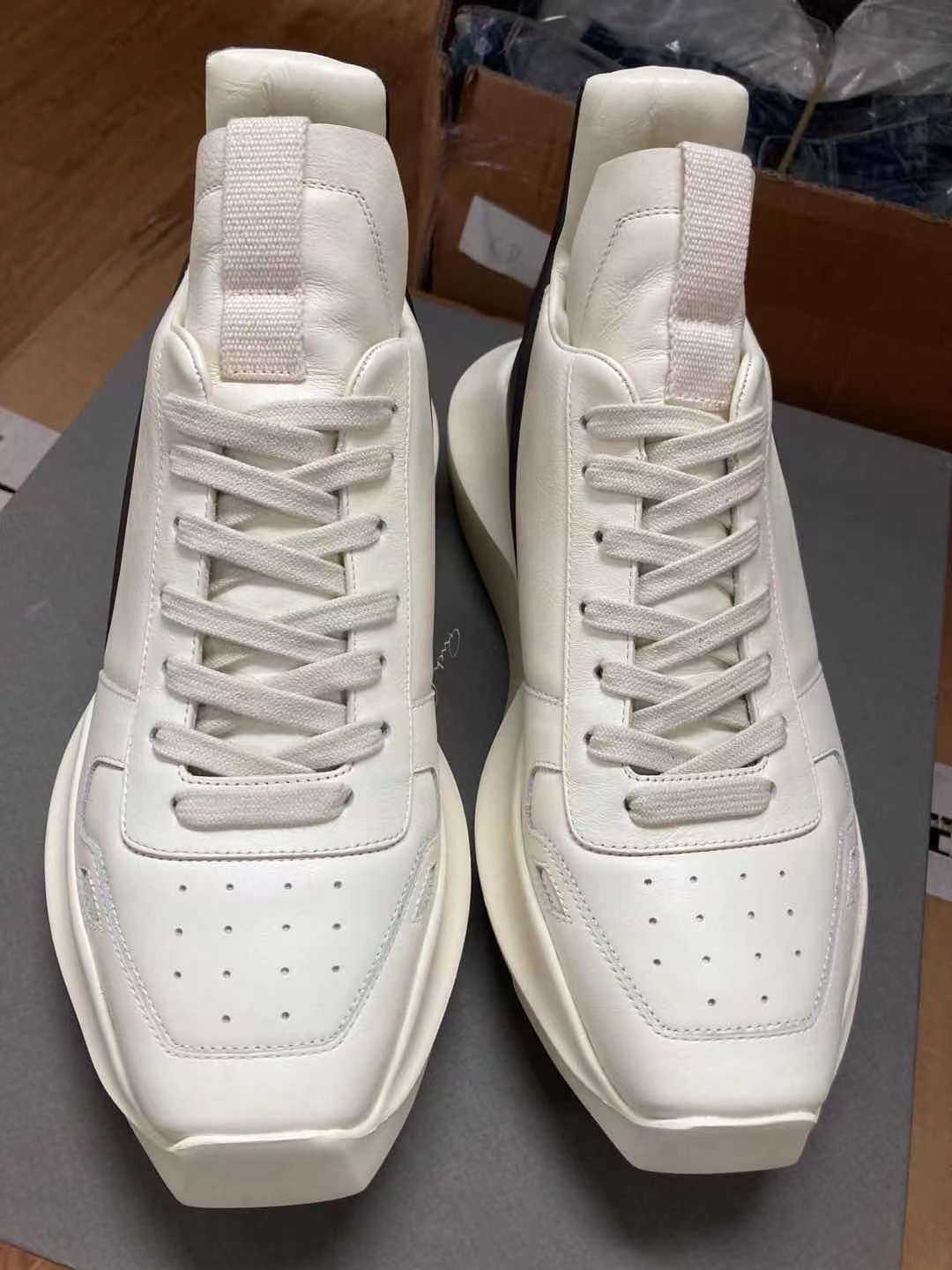 Rick Owens Color-matching Casual Sneakers In White