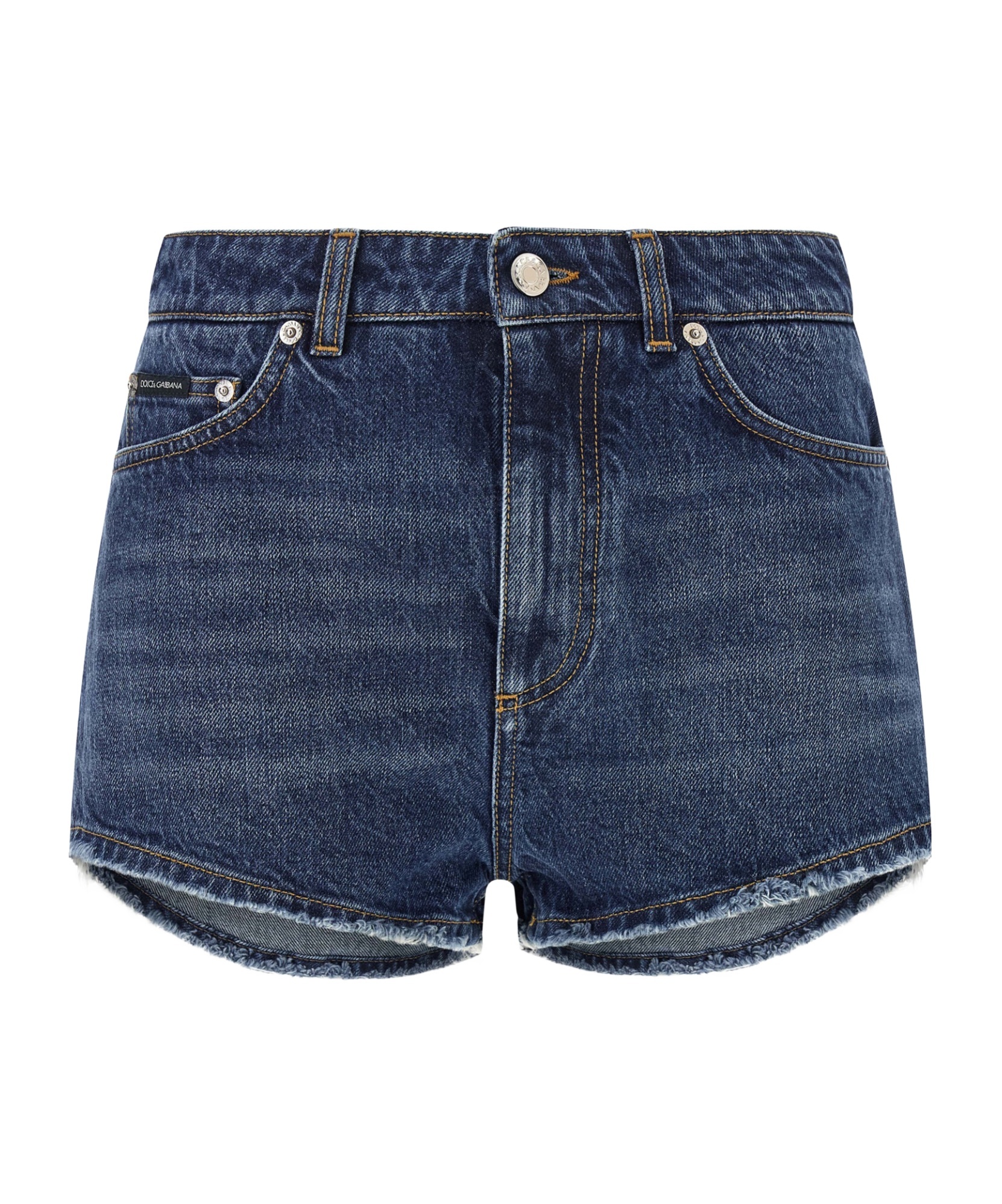 Dolce & Gabbana Logo Plate Shorts Bermuda And Short Blue In Blue
