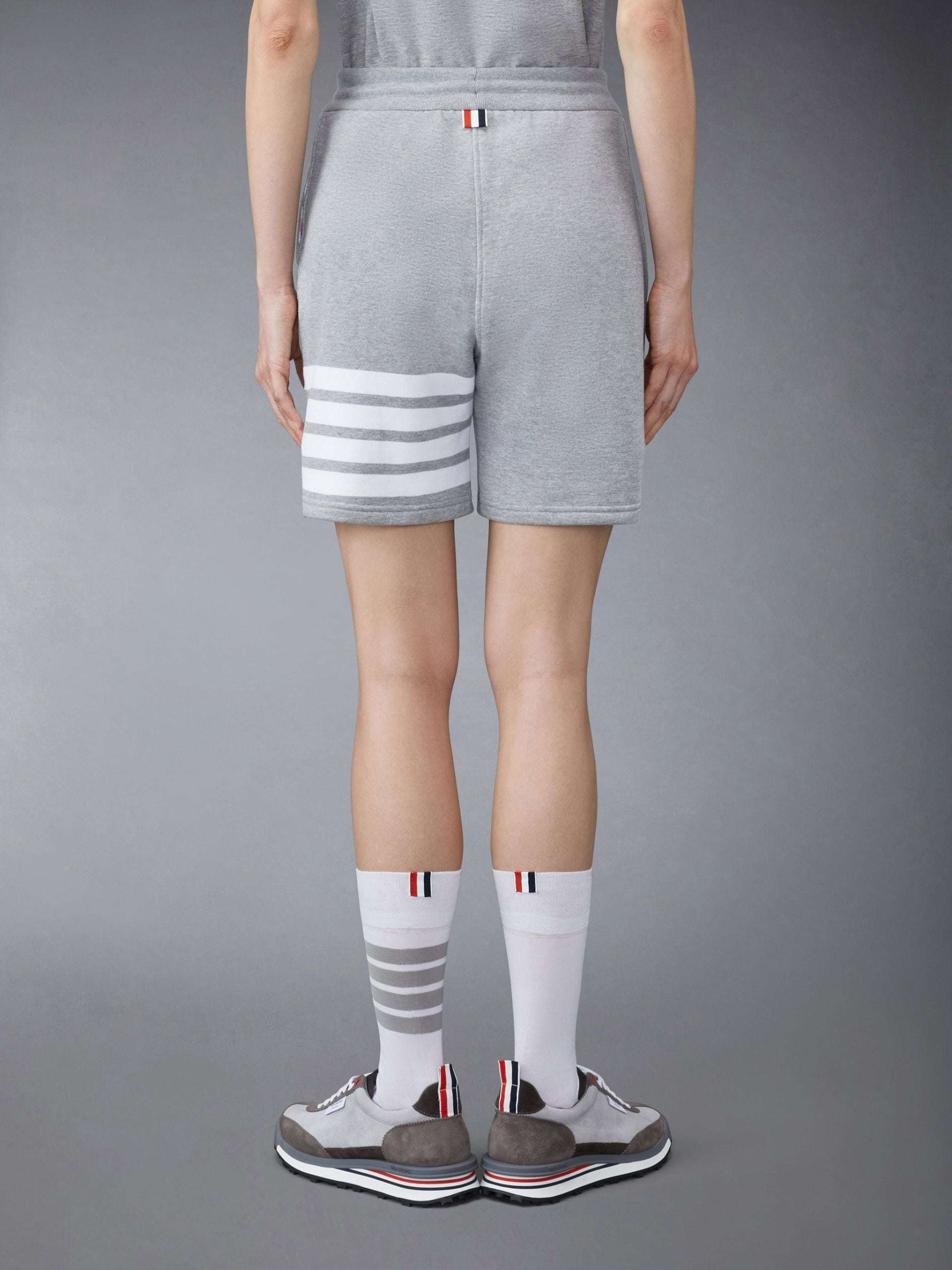 Thom Browne 4-bar Stripe Track Shorts In Gray