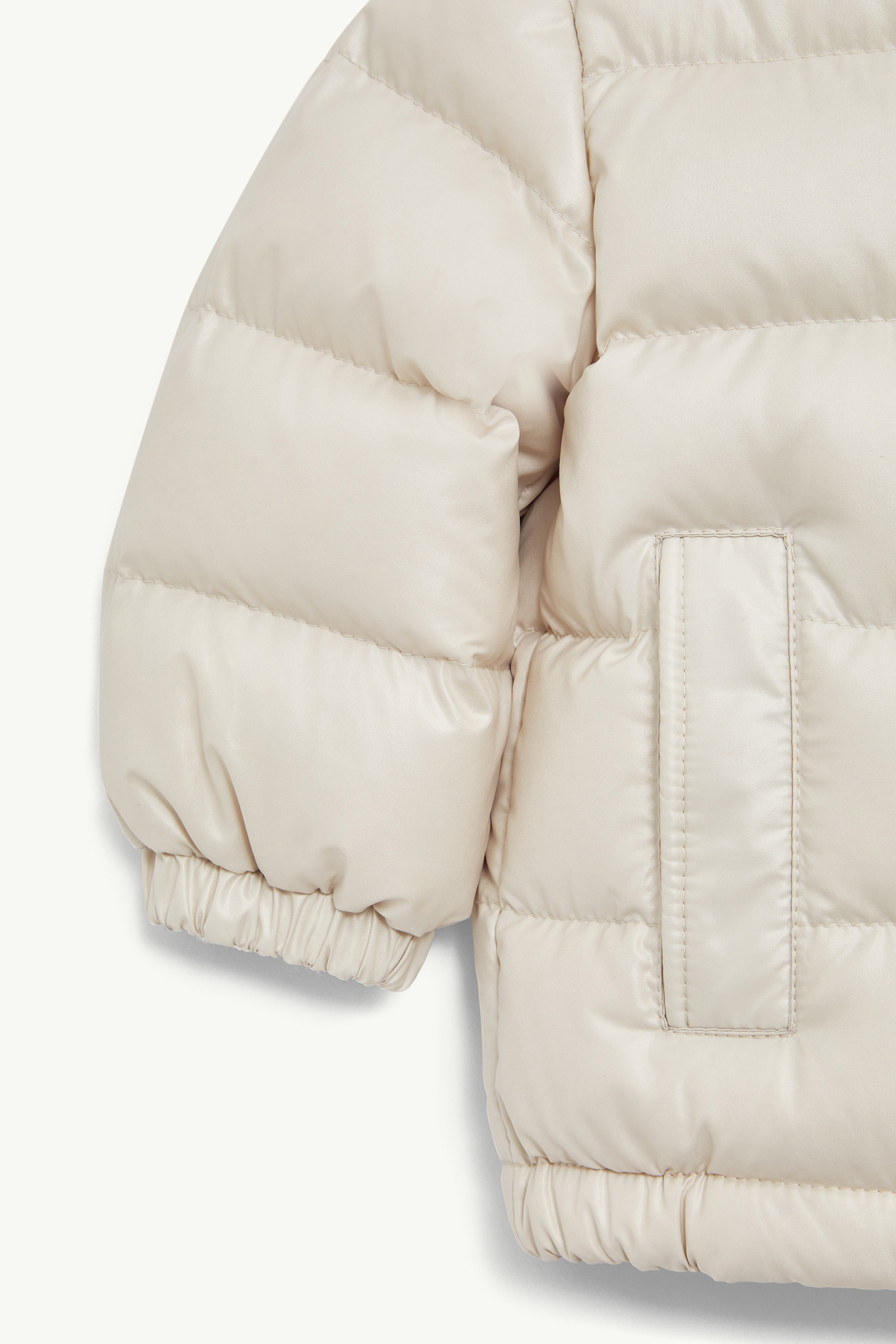 Moncler Long Sleeve Down Jacket In Neutral