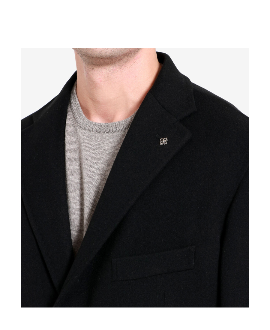 Shop Tagliatore Single-breasted Coat In Black