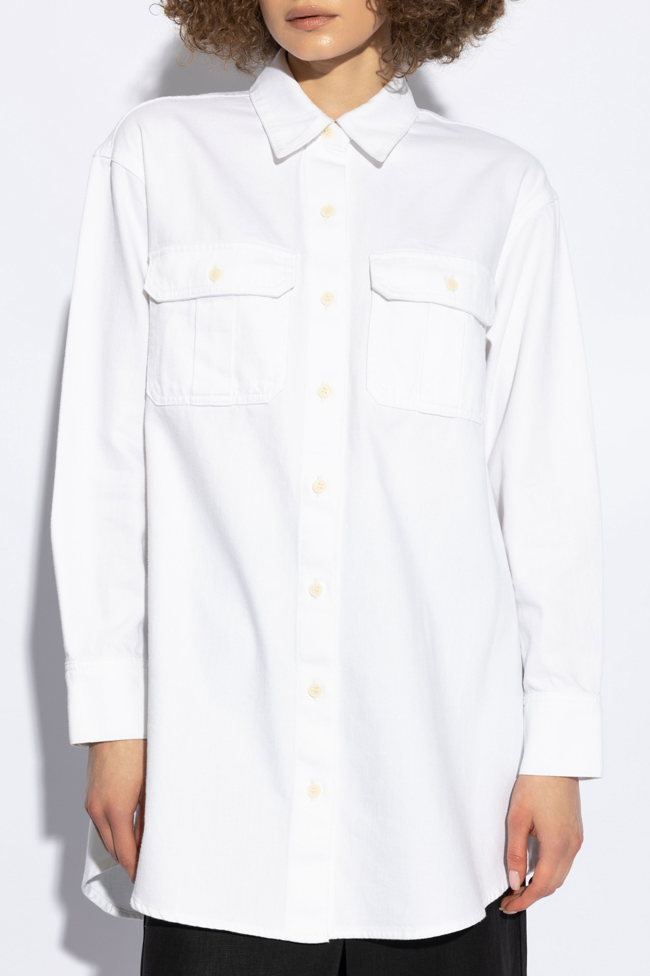Theory Long-sleeved Shirt In White