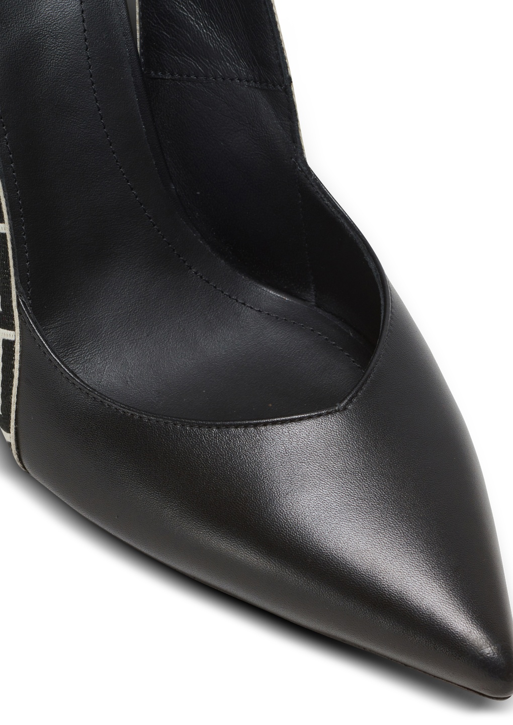 Balmain Ruby Pointed Toe Slingback Pumps In Black
