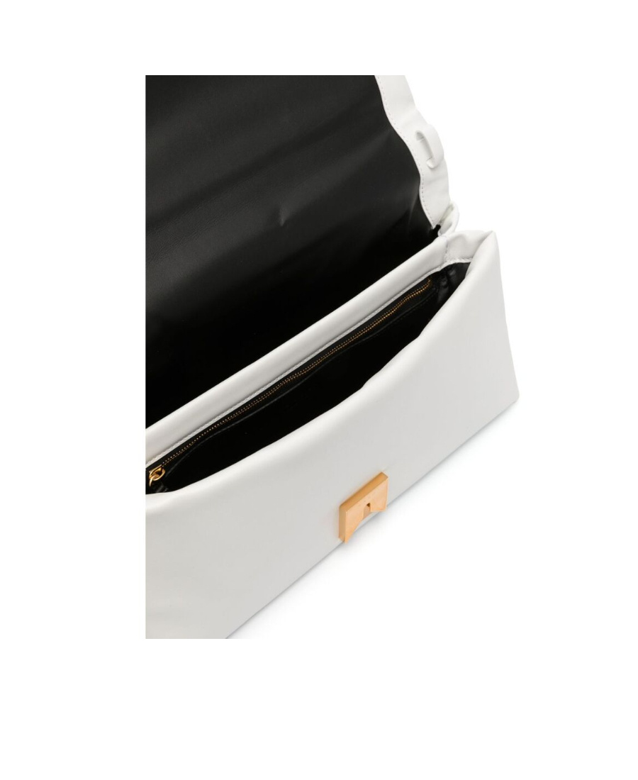 Marni Leather Tote Bag With Prisma Logo In White