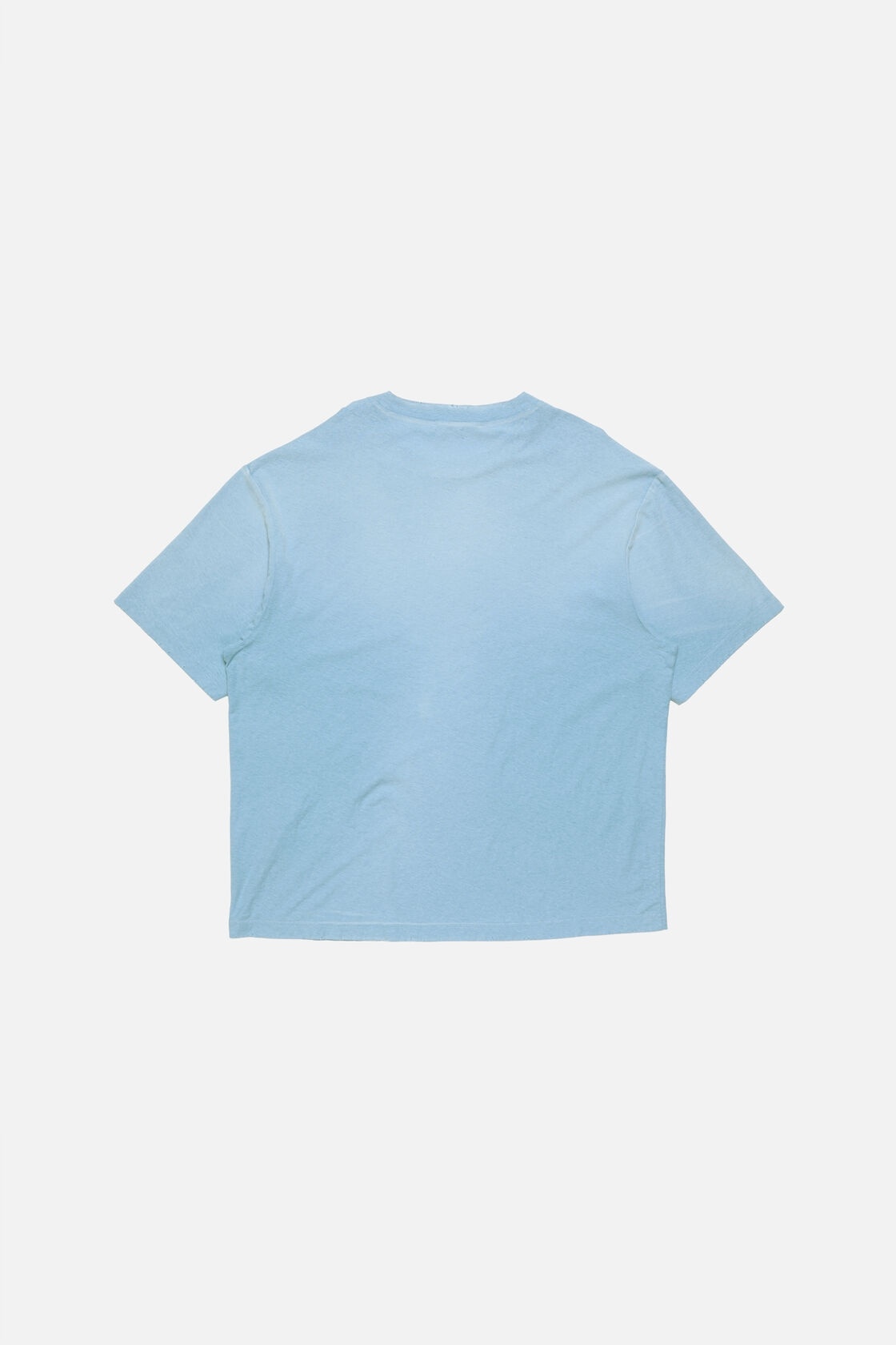Acne Studios Sprayed 1996 Logo-print Distressed T-shirt In Blue