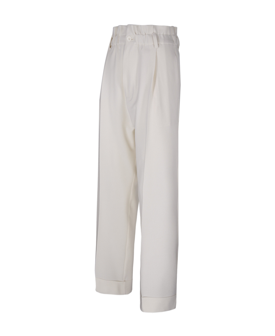 P.a.r.o.s.h Pleated Straight Trousers In White