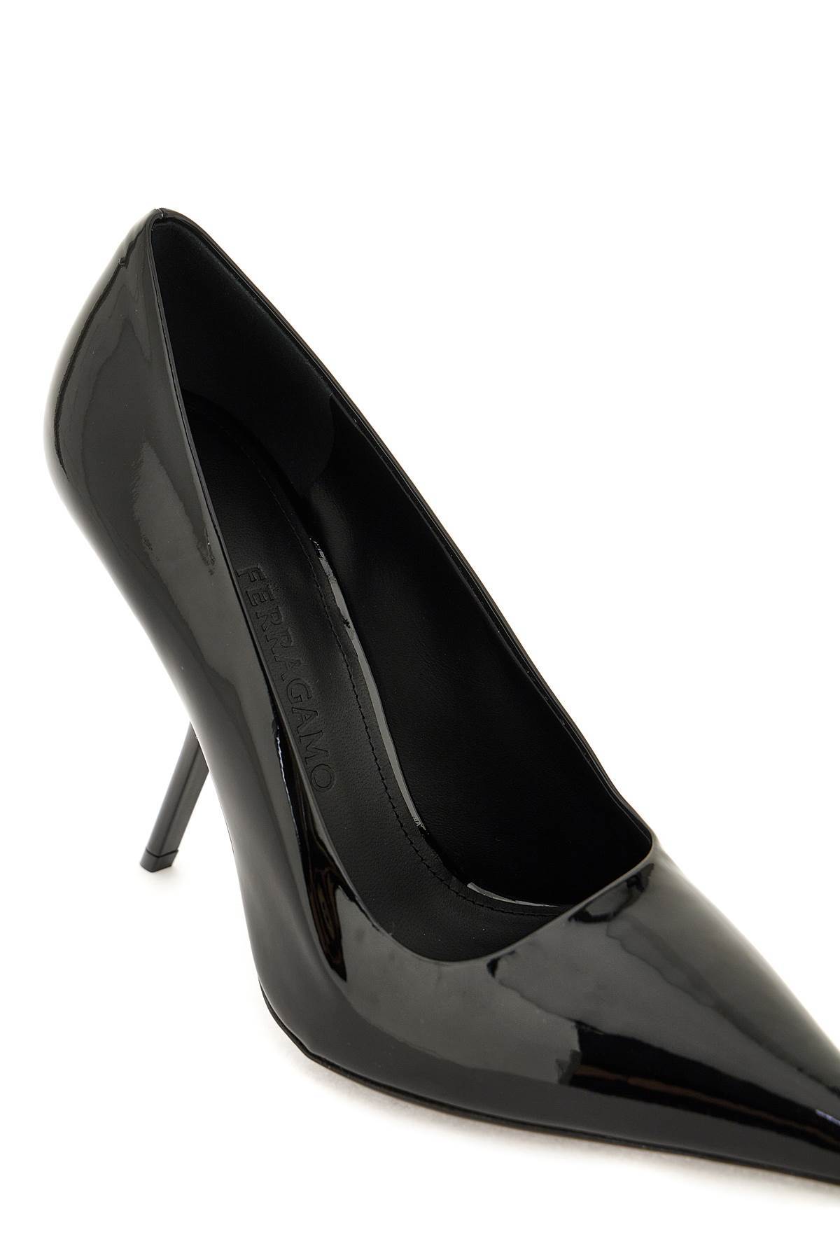 Shop Ferragamo Salvatore Eva Pointed-toe Pumps In Black