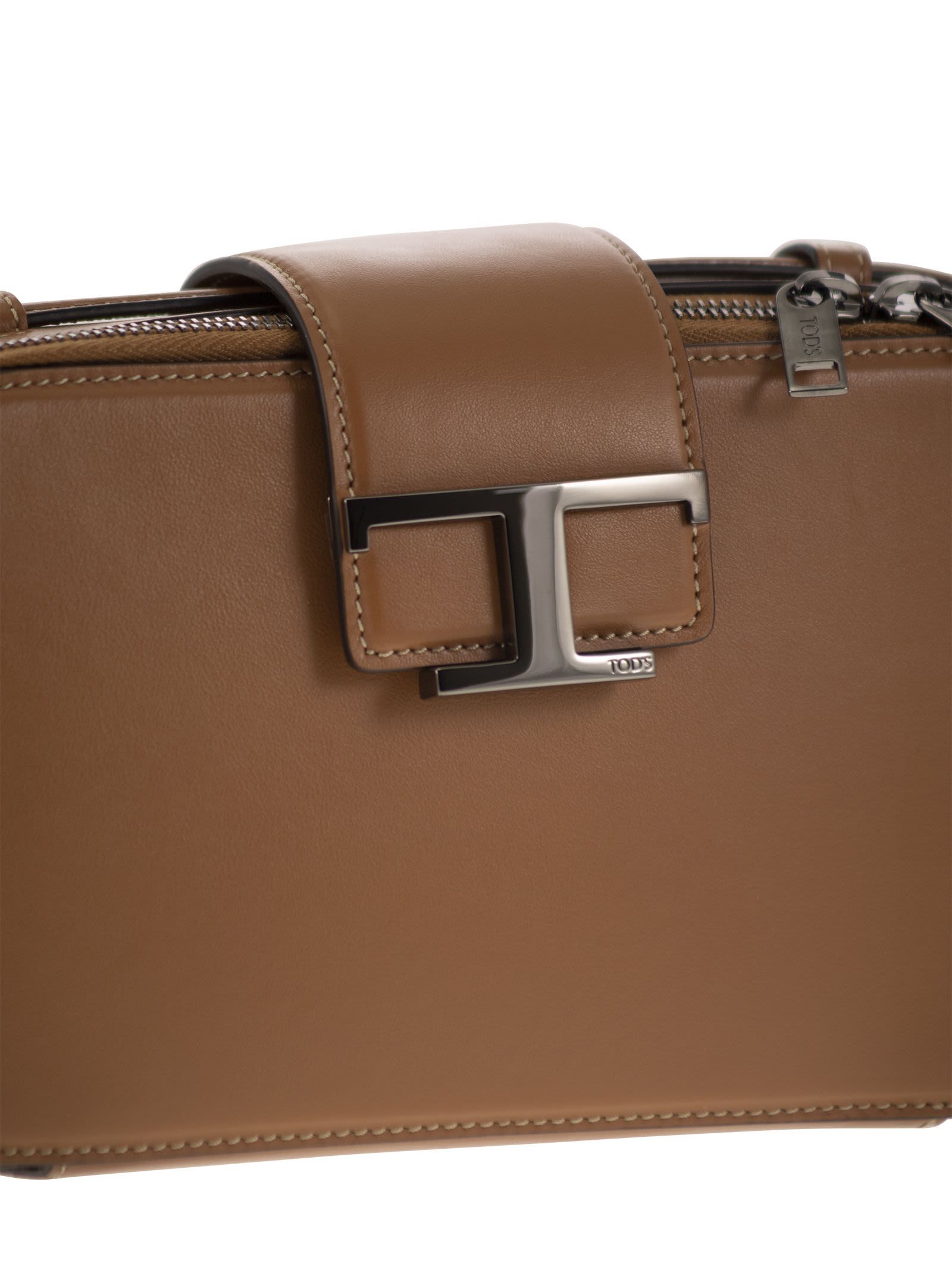 Tod's T Timeless Shoulder Bag In Brown