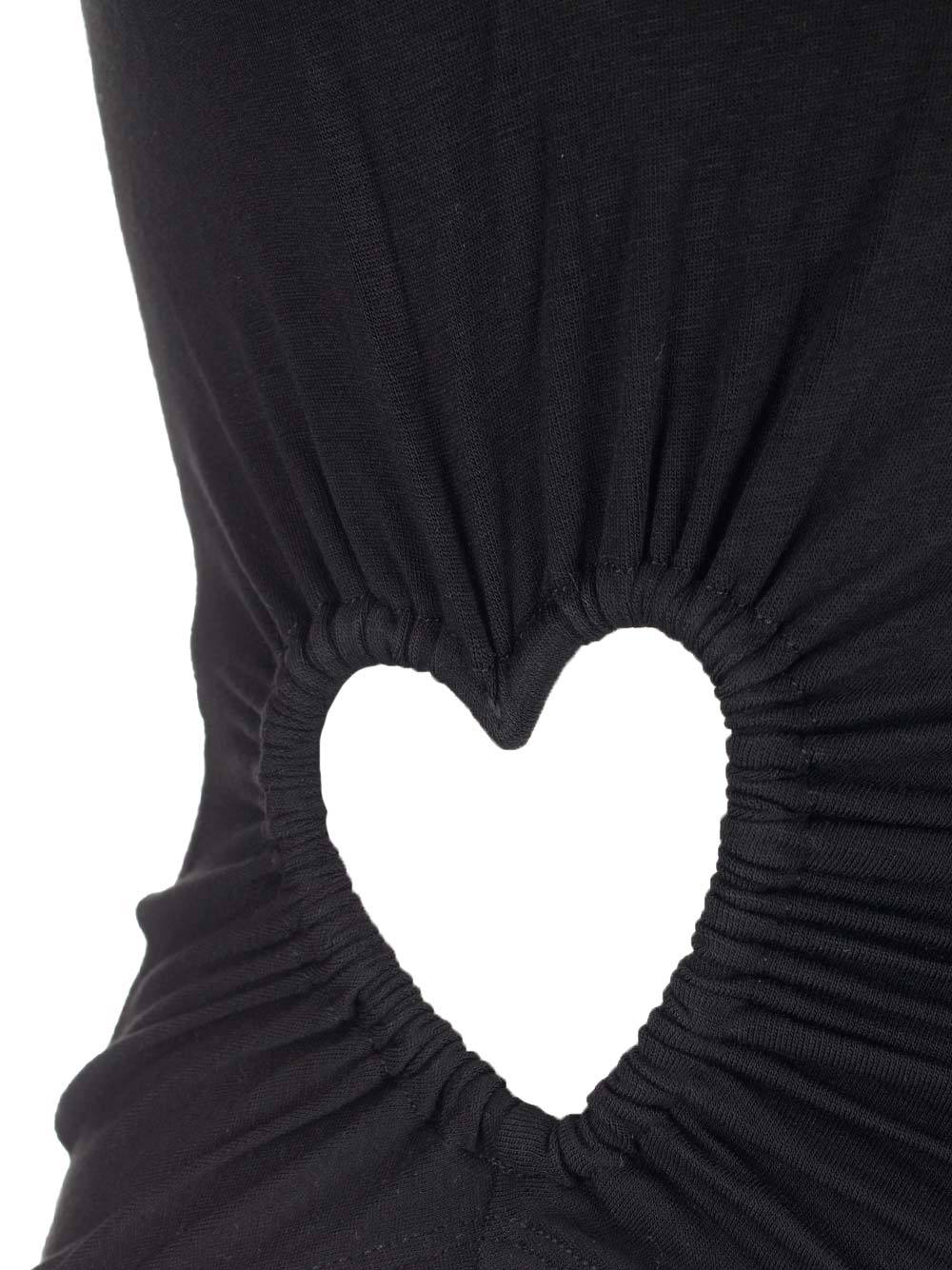 Ambush Cut Out-heart Sleeveless Top In Black