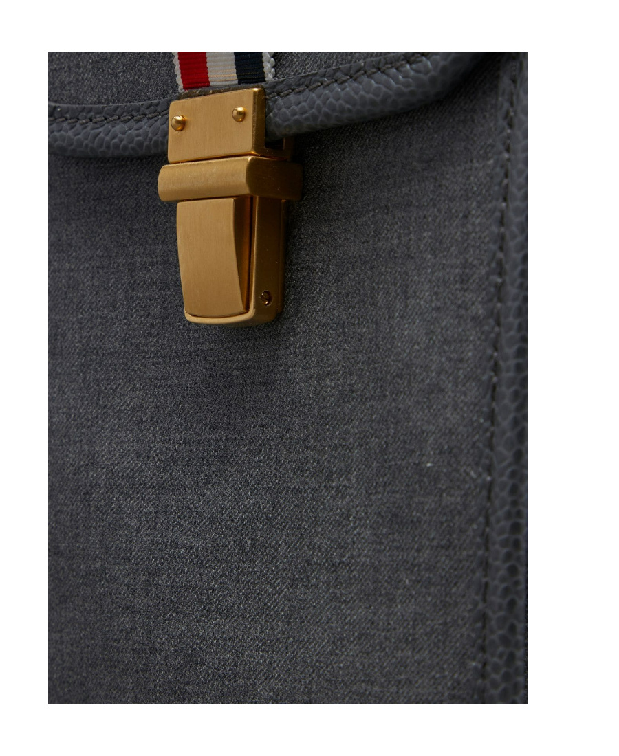 Thom Browne Twill Phone Holder Crossbody Bag In Black
