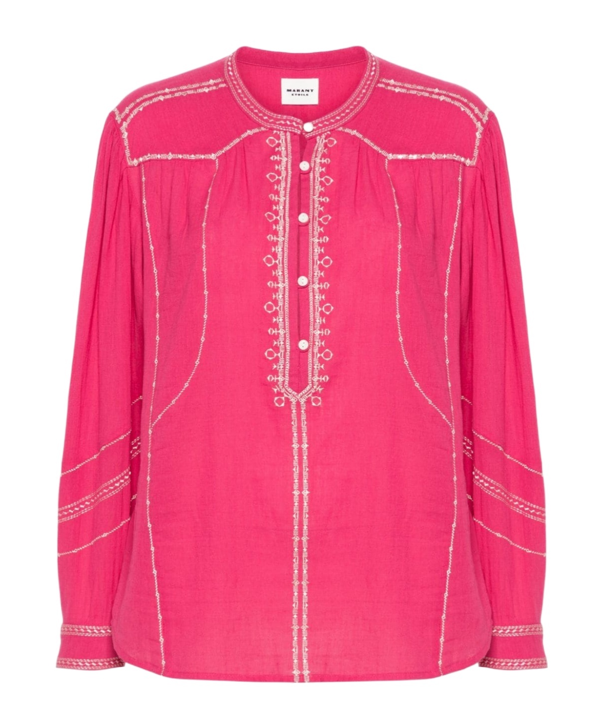 Shop Isabel Marant Étoile Pelson Embroidered-detailing Blouse In Pink