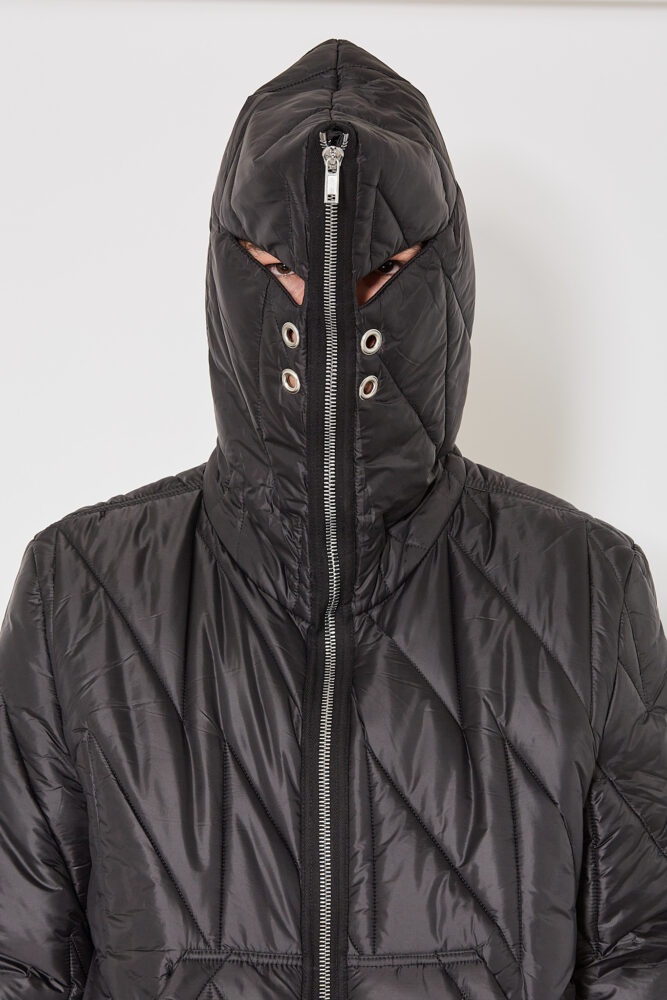 Rick Owens Drkshdw Gimp Quilted Hooded Jacket In Black
