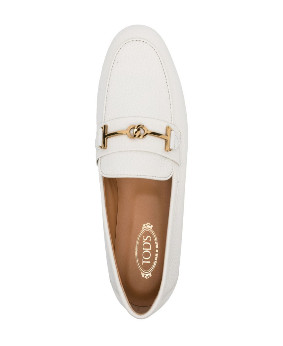 Tod's Leather Loafers In White