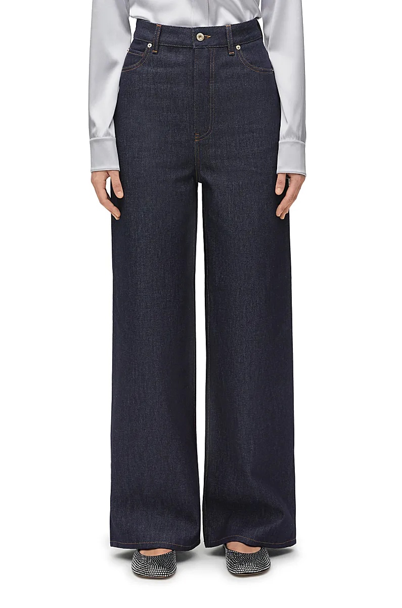 LOEWE ZIPPER BUTTON DENIM PANTS