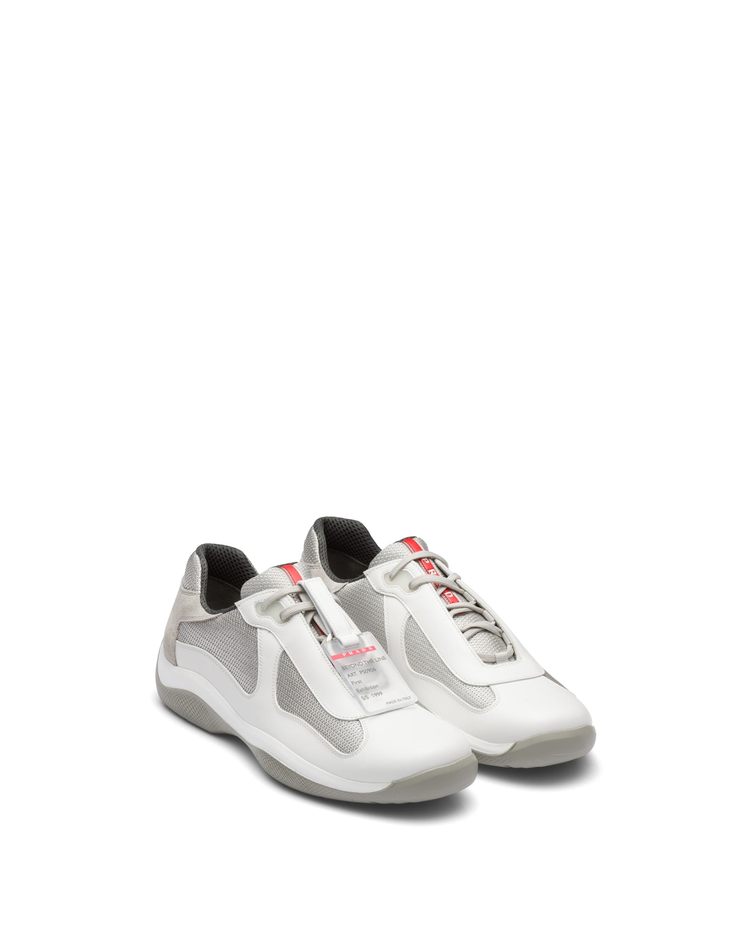 Prada Americas Cup Original Lace-up Sneakers In White