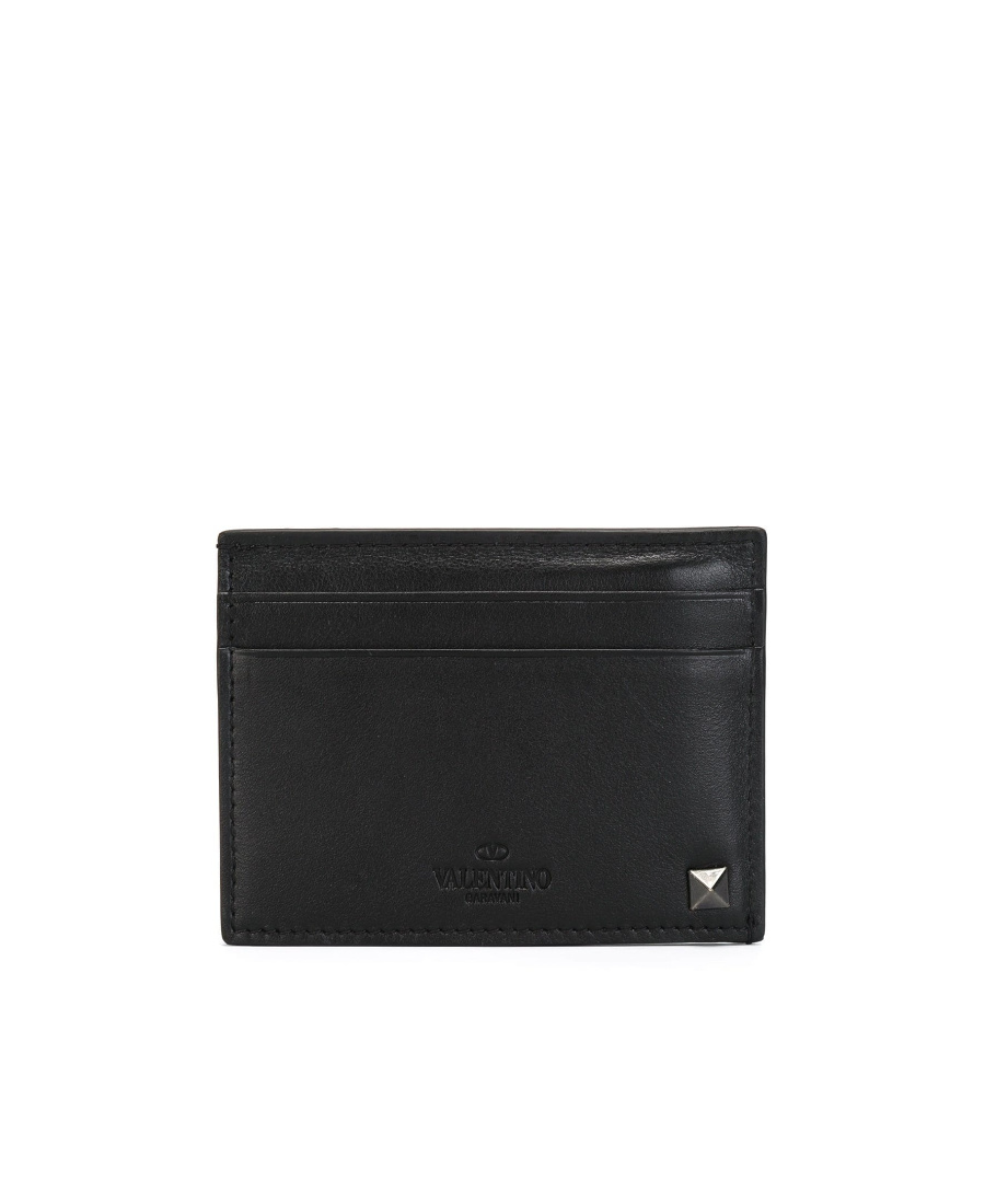 VALENTINO GARAVANI VALENTINO	GARAVANI ROCKSTUD LOGO DETAILED CARDHOLDER