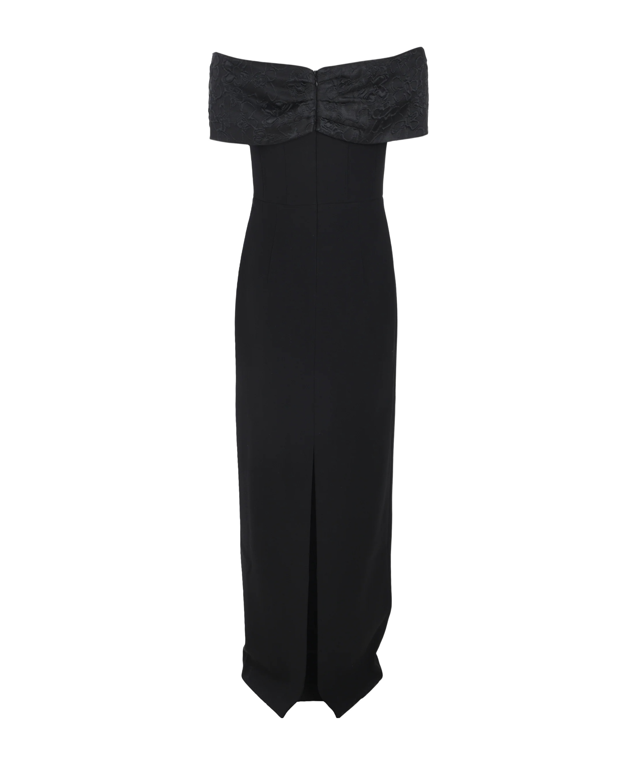 Rebecca Vallance Athena Caped Crêpe Gown In Black