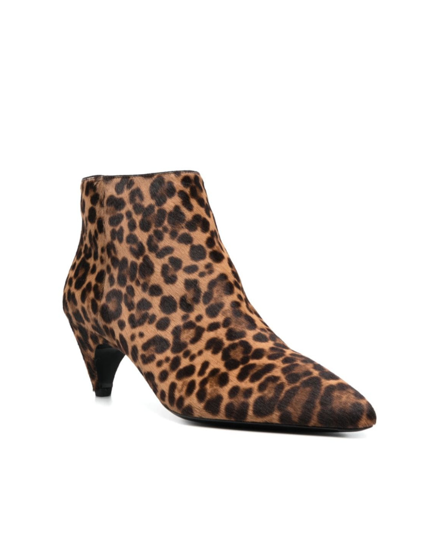 Prada 60 Leopard Print Ankle Boots In Multi