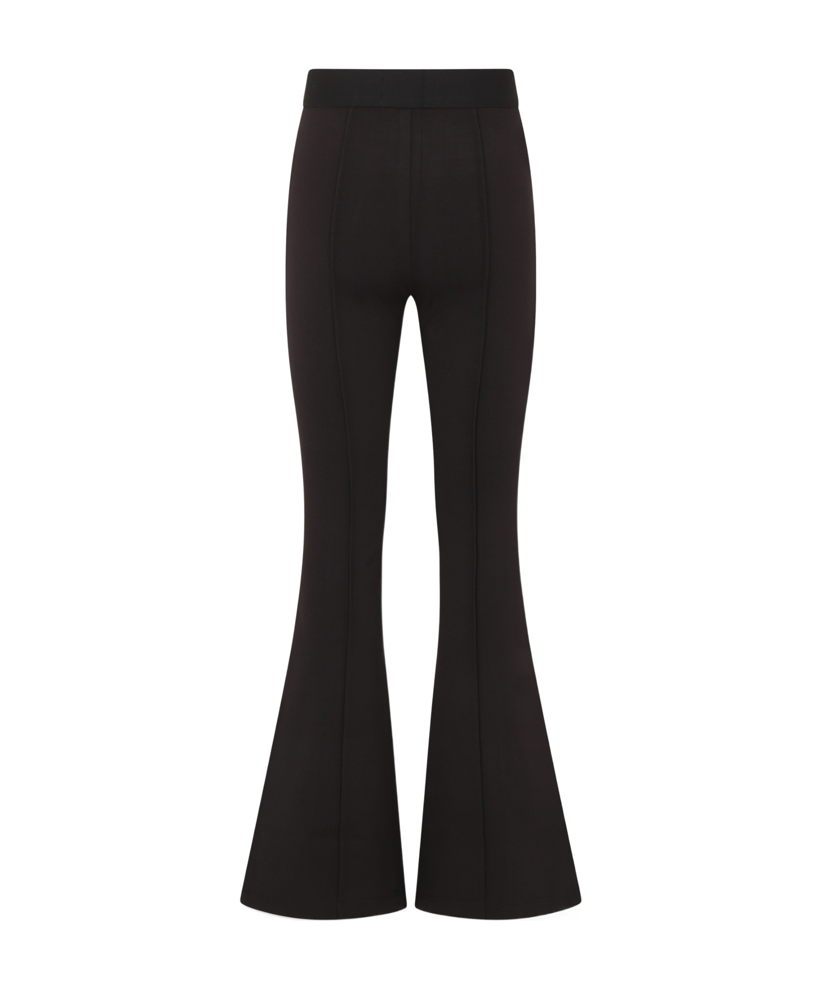 Calvin Klein Elastic Waist Flared Pants In Black
