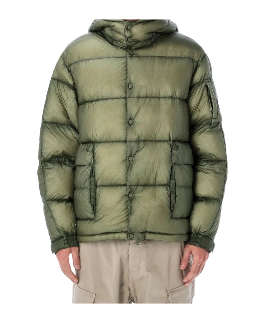 C.p. Company Dd Shell Puffer Jacket In Green
