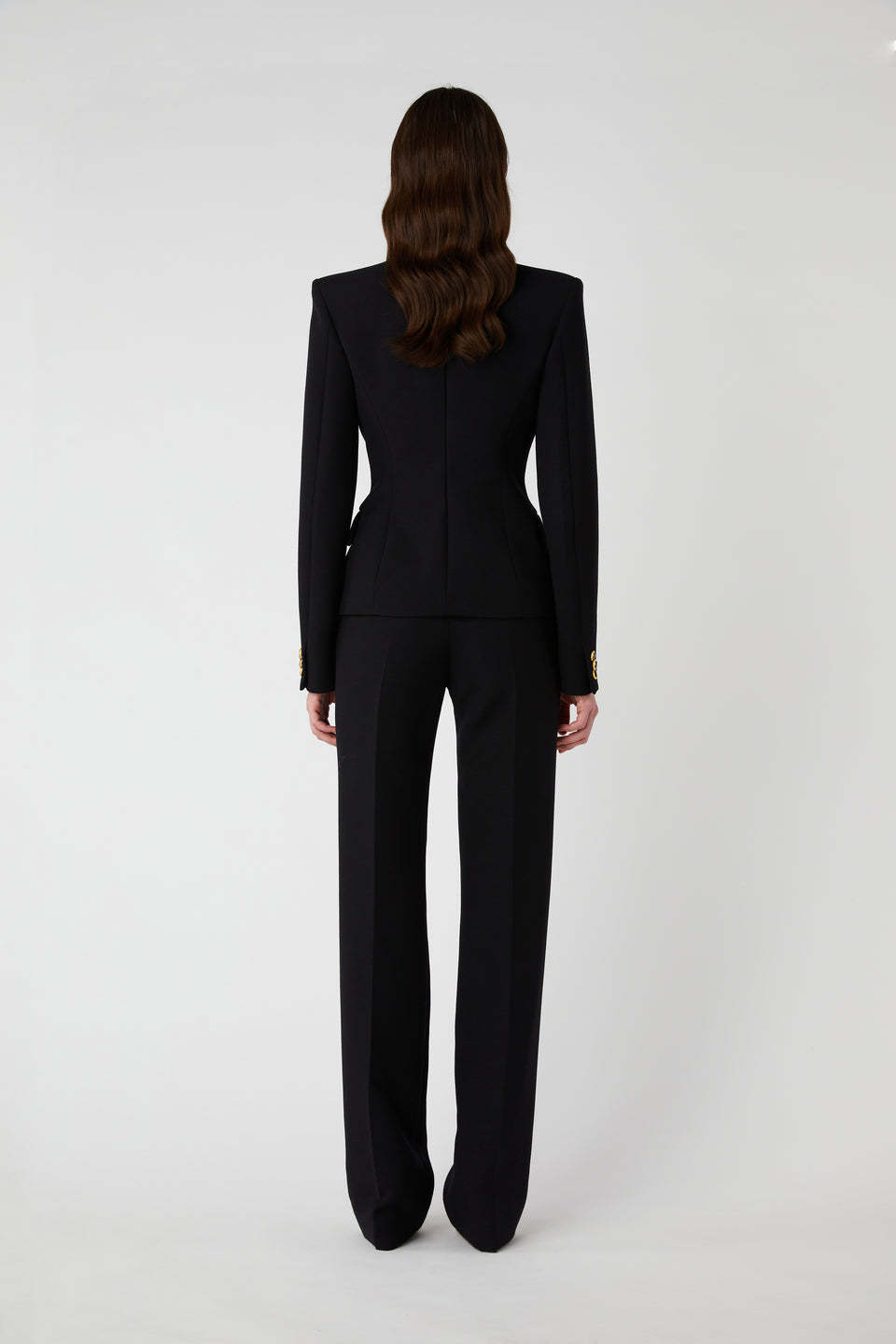 Alessandra Rich Pleat Detailed Tailored Trousers In Black