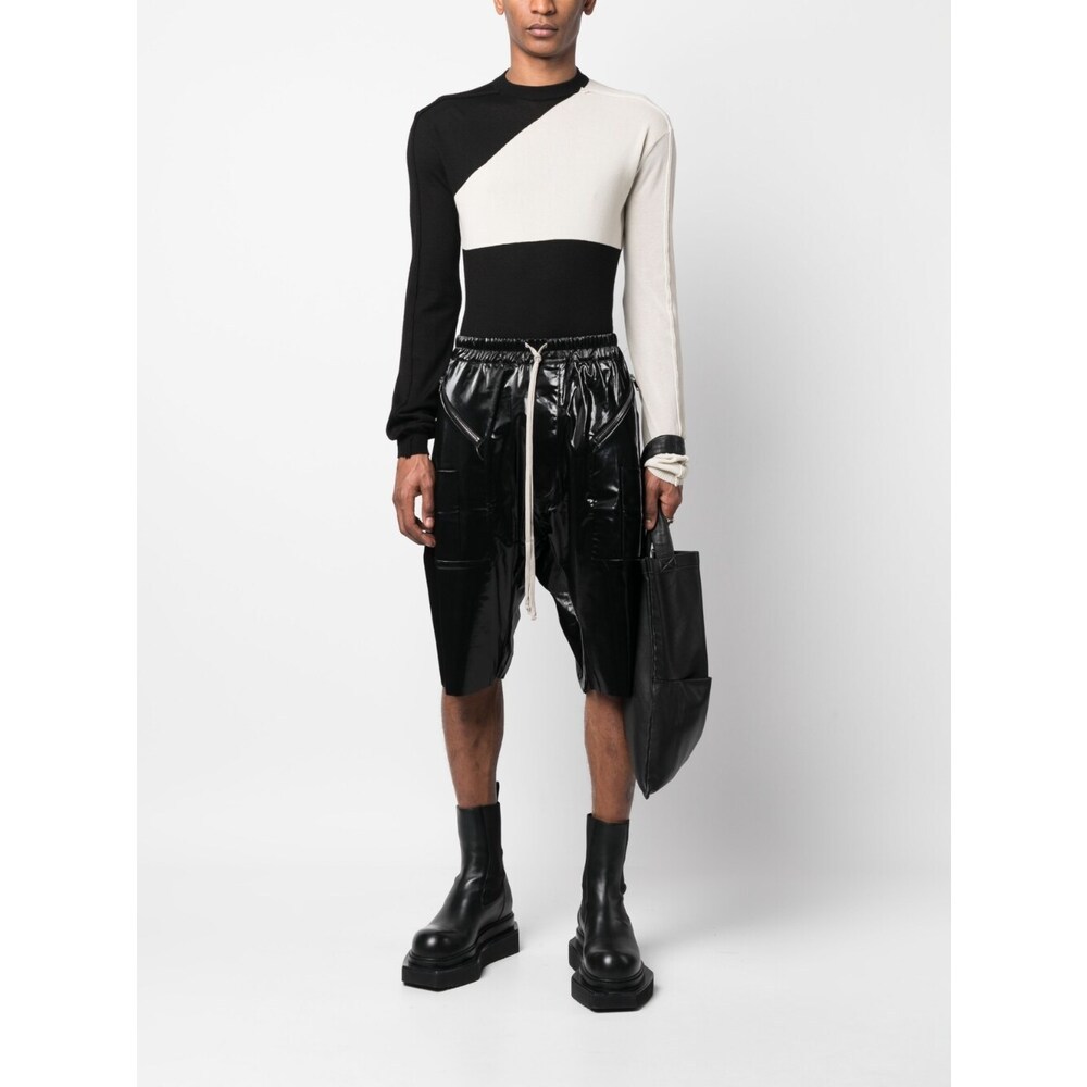 Rick Owens Drkshdw Drawstring Drop-crotch Shorts In Black
