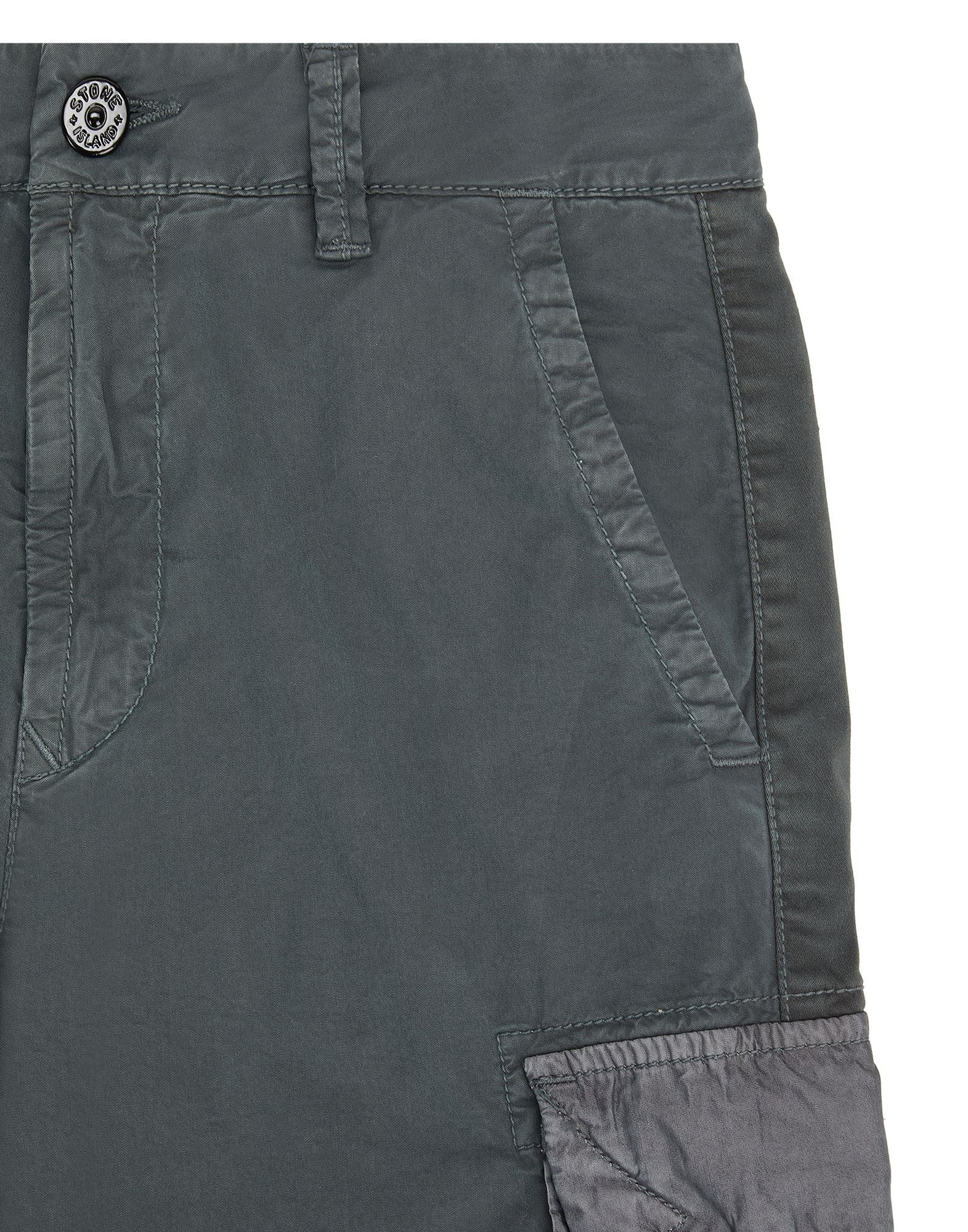 Stone Island Logo Overwork Casual Pants In Black