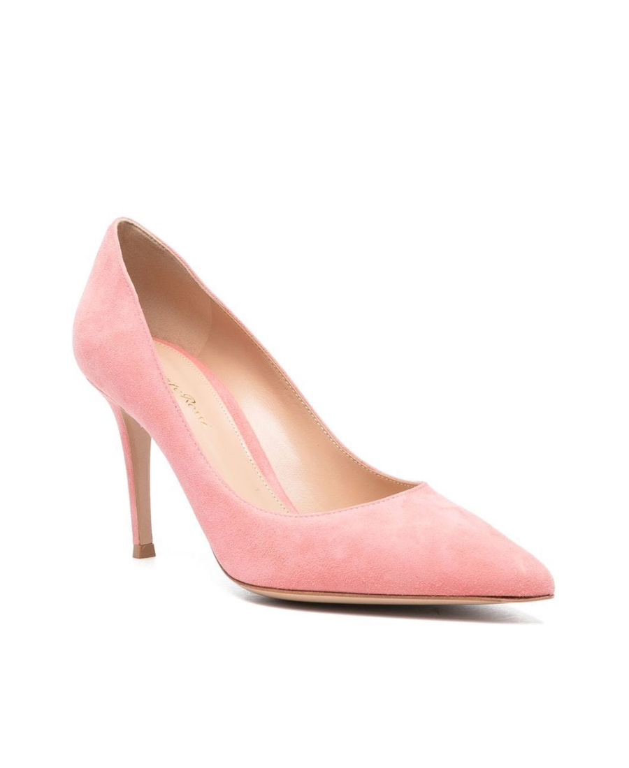 Gianvito Rossi Pointed-toe 88mm Suede Pumps In Pink