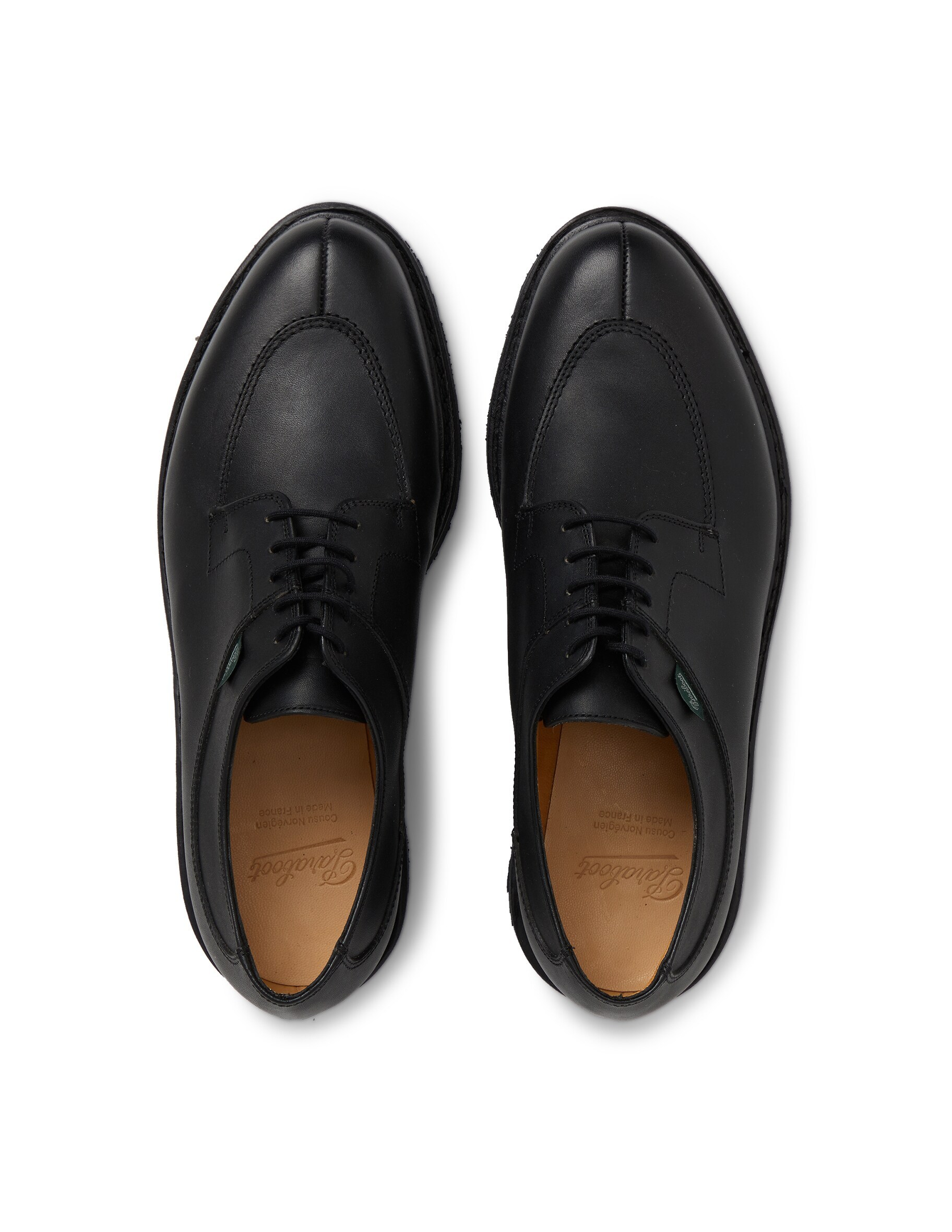 Paraboot Michael Smooth Leather Derbies Shoes In Black