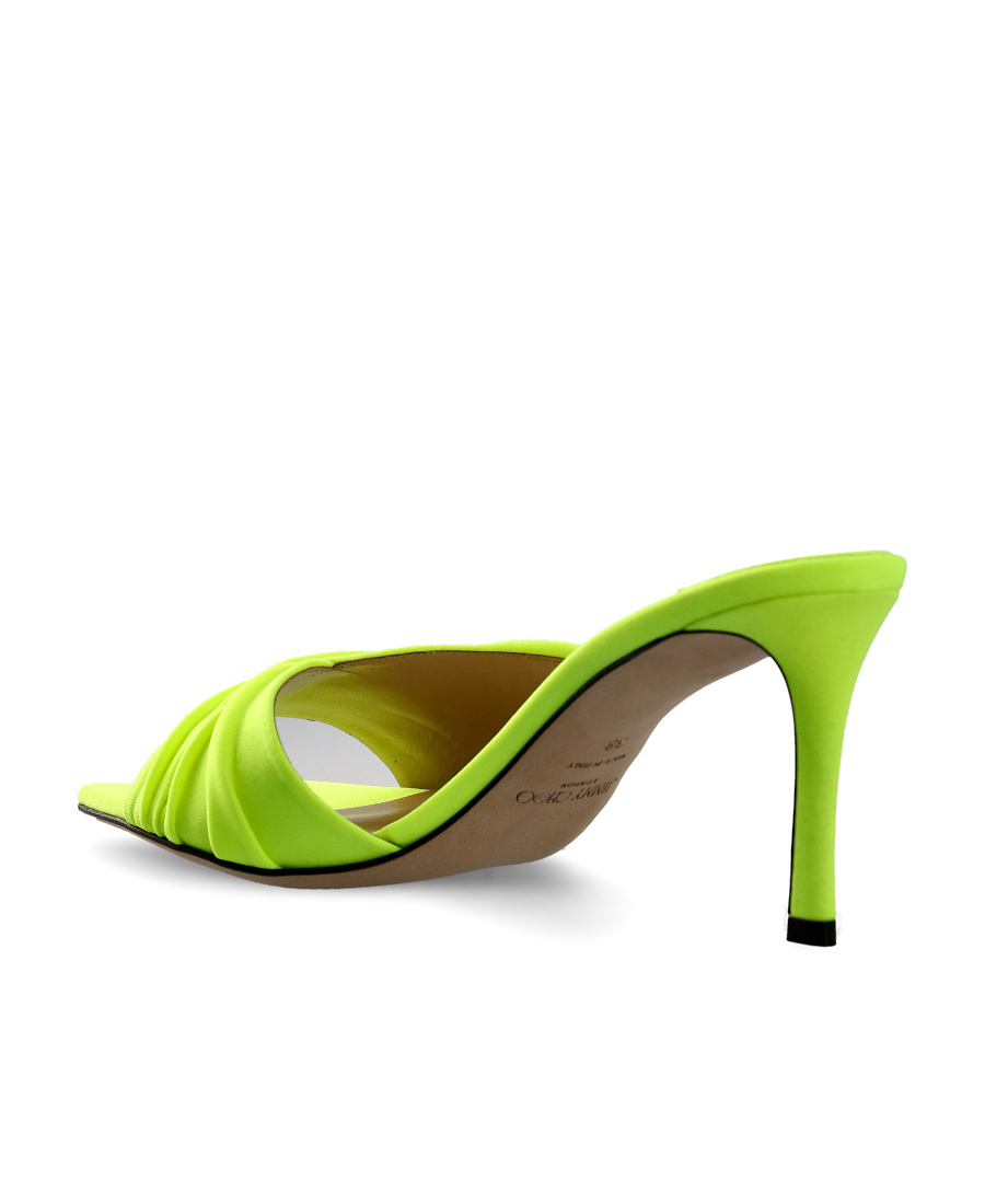 Jimmy Choo Basil 75 Jersey Mule In Green