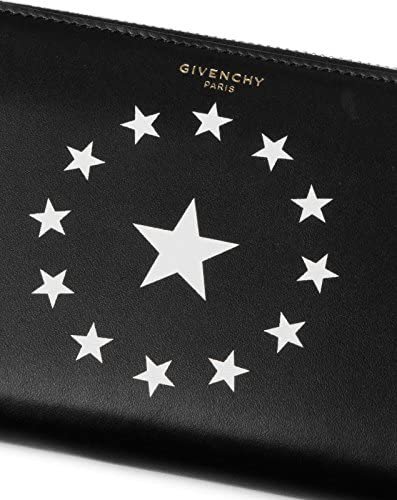 Givenchy Star Printed Zipper Purse In Black