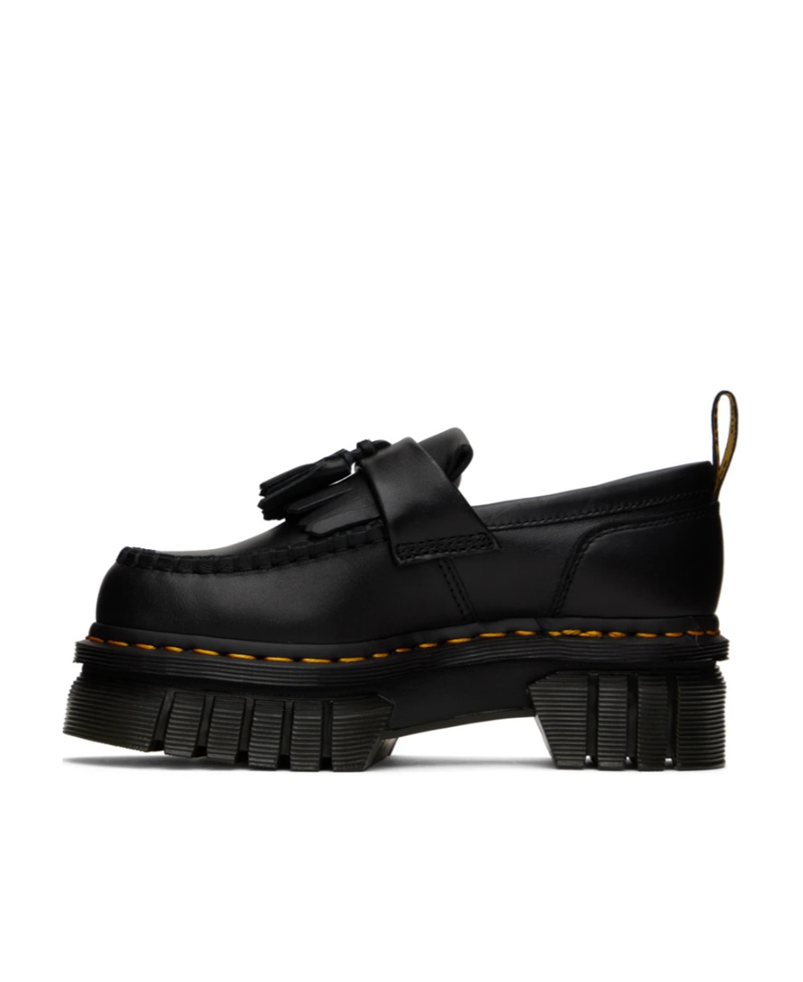 Dr. Martens' Black Audrick Platform Loafers In Black