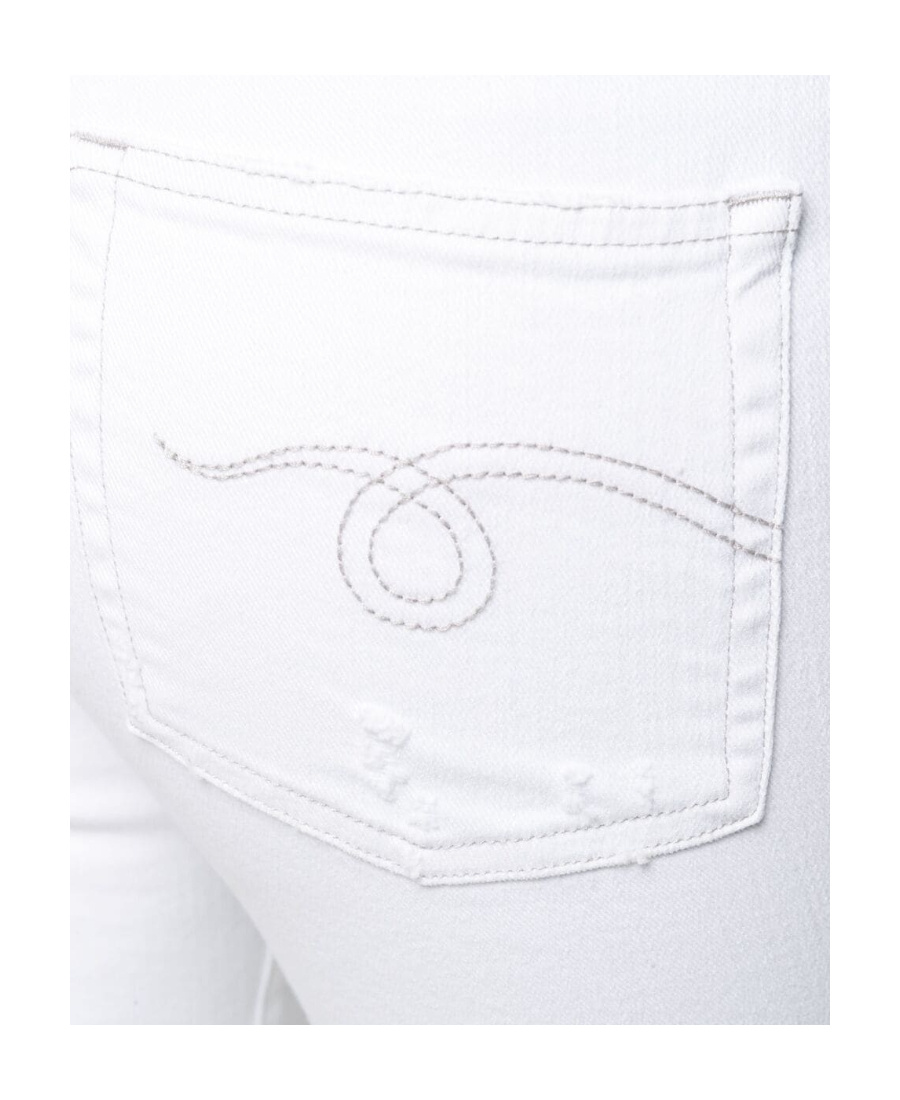 R13 Worn Flared Jeans In White