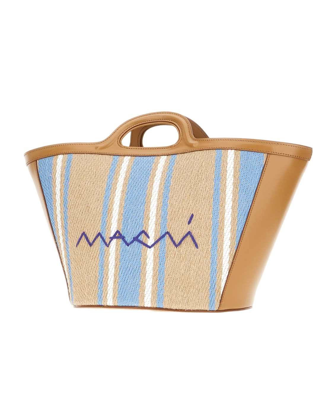 Marni Micro Tropicalia Tote Bag In Nude