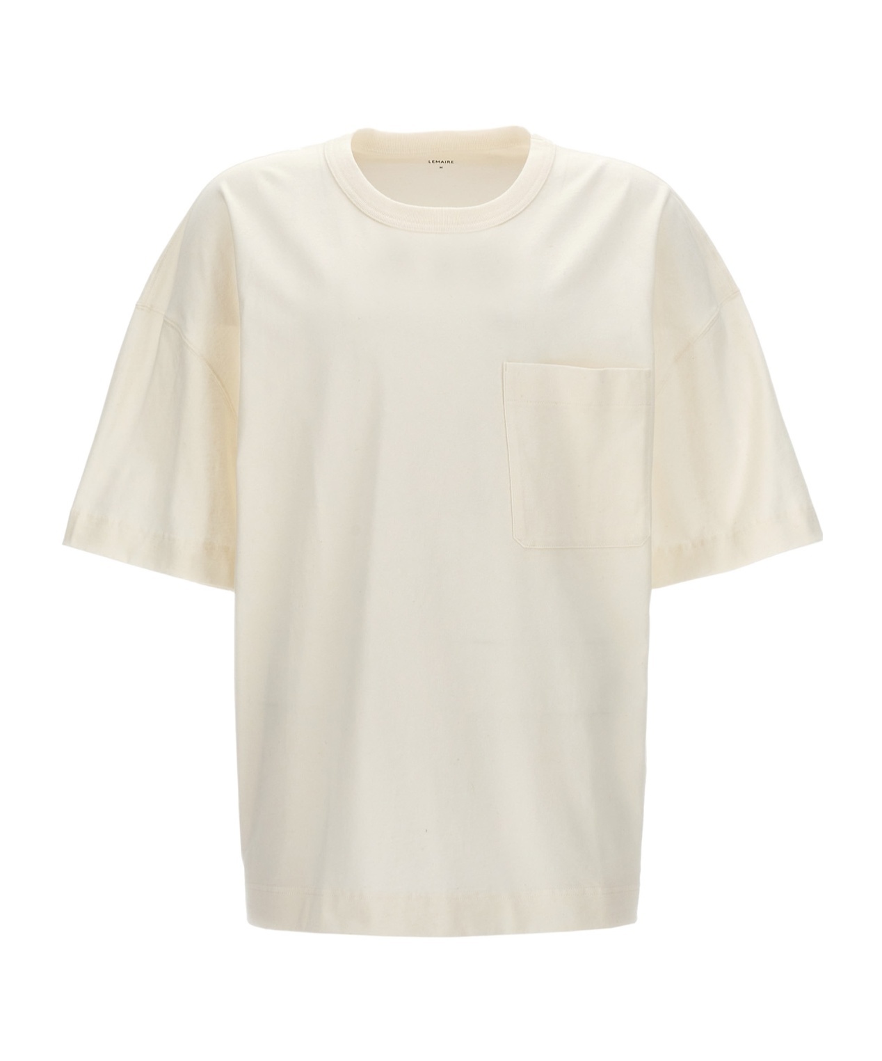 Lemaire T-shirt With Round Neck And Short Sleeves In White
