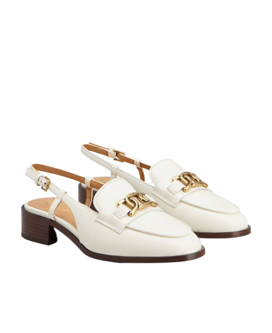 Tod's Woman Pumps Ivory Size 7 Leather In White