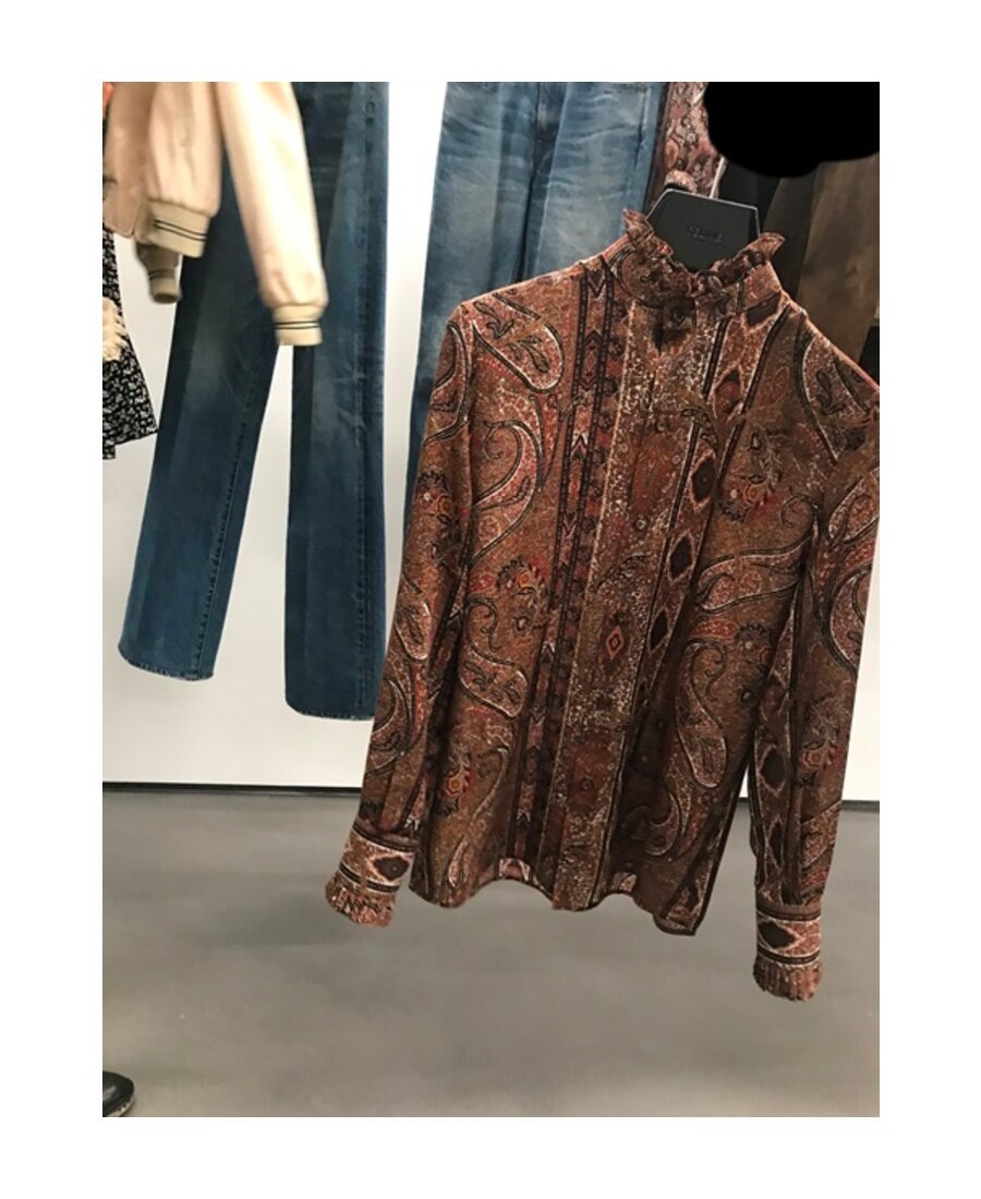 Celine Printed Muslin Blouse