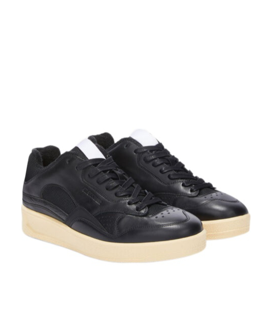 Jil Sander Panelled Low-top Sneakers In Black