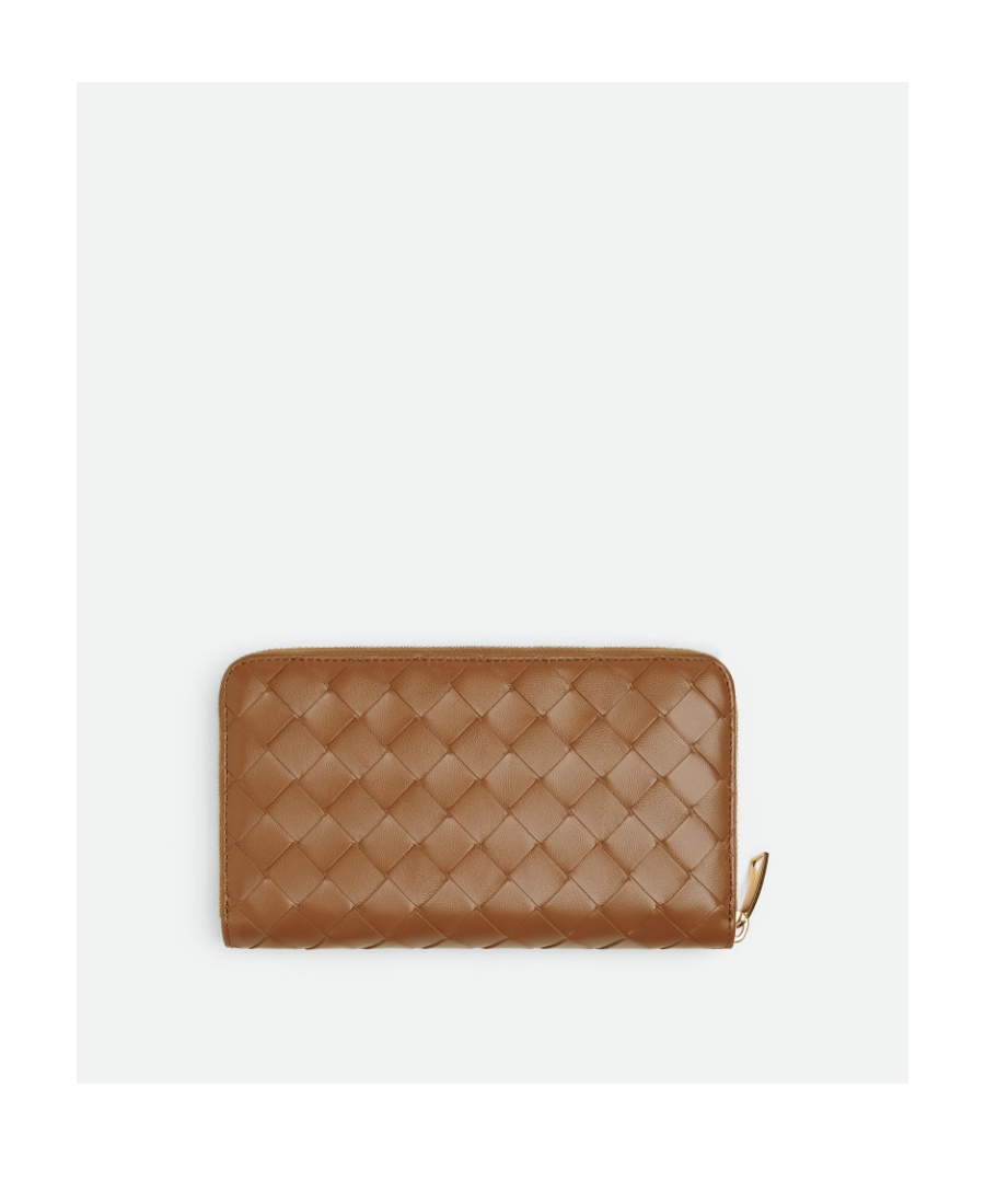Bottega Veneta Intrecciato Leather Wallet In Brown