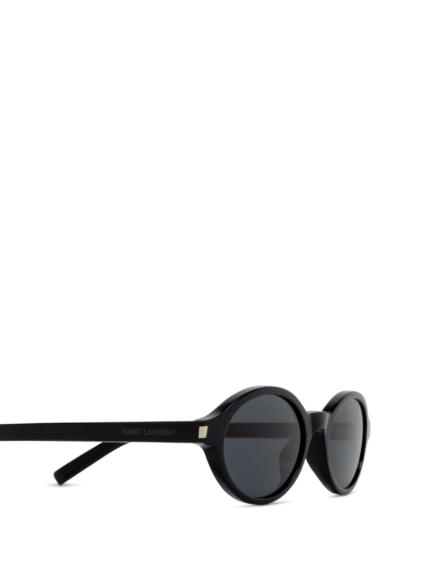 Saint Laurent Oval-frame Acetate Sunglasses In Black